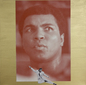 Ali with Sugar Ray Robinson by Gary Michaels