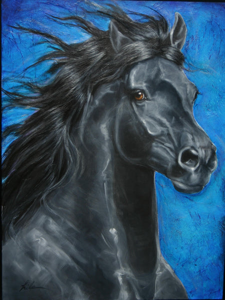 LilaBlakesleeBlackHorse18x24Ac