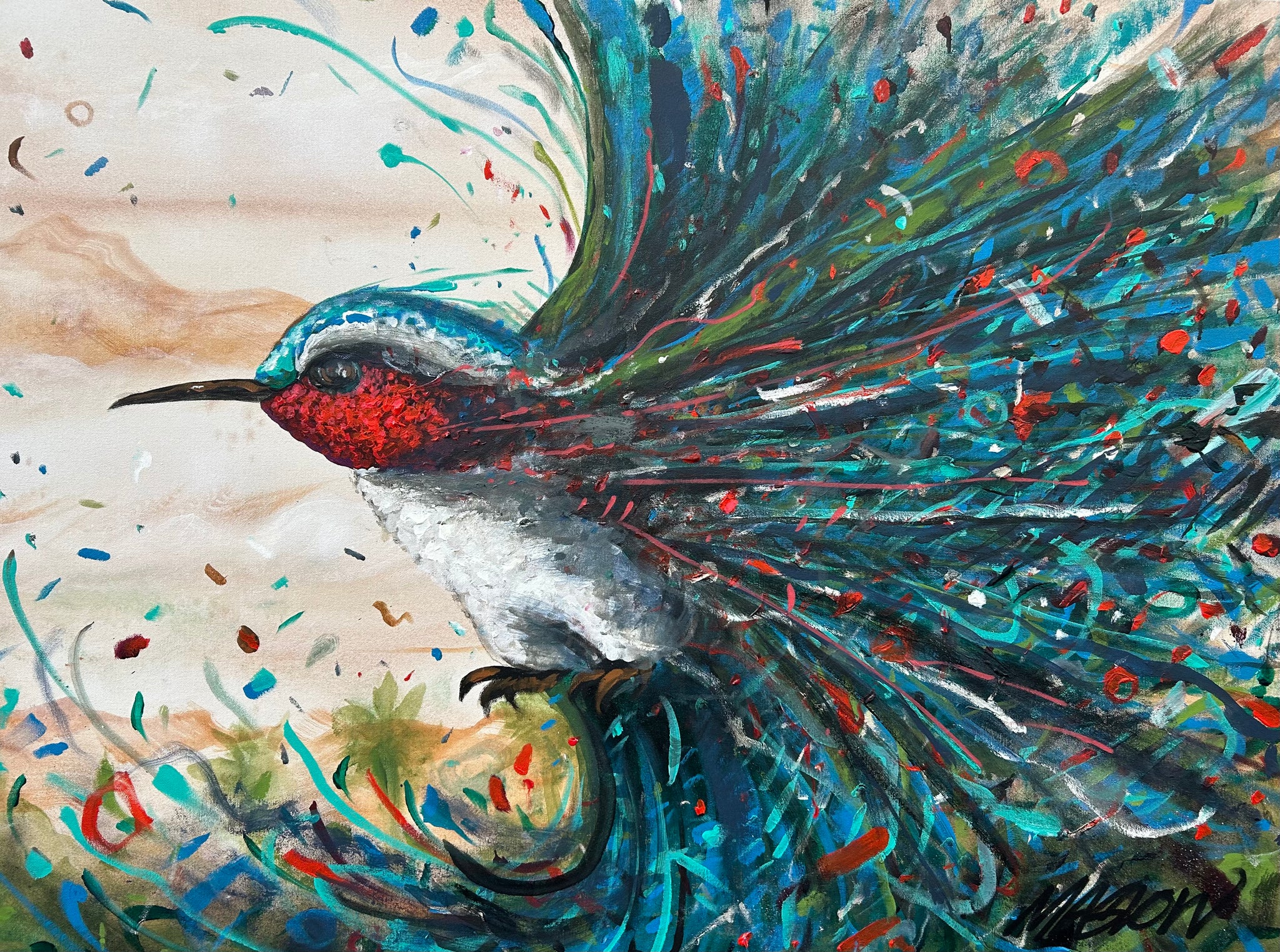 Exploding Hummingbird - SOLD