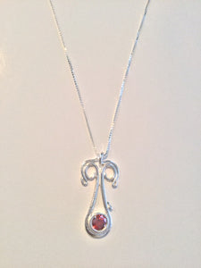 Silver Necklace with Cubic Zirconia