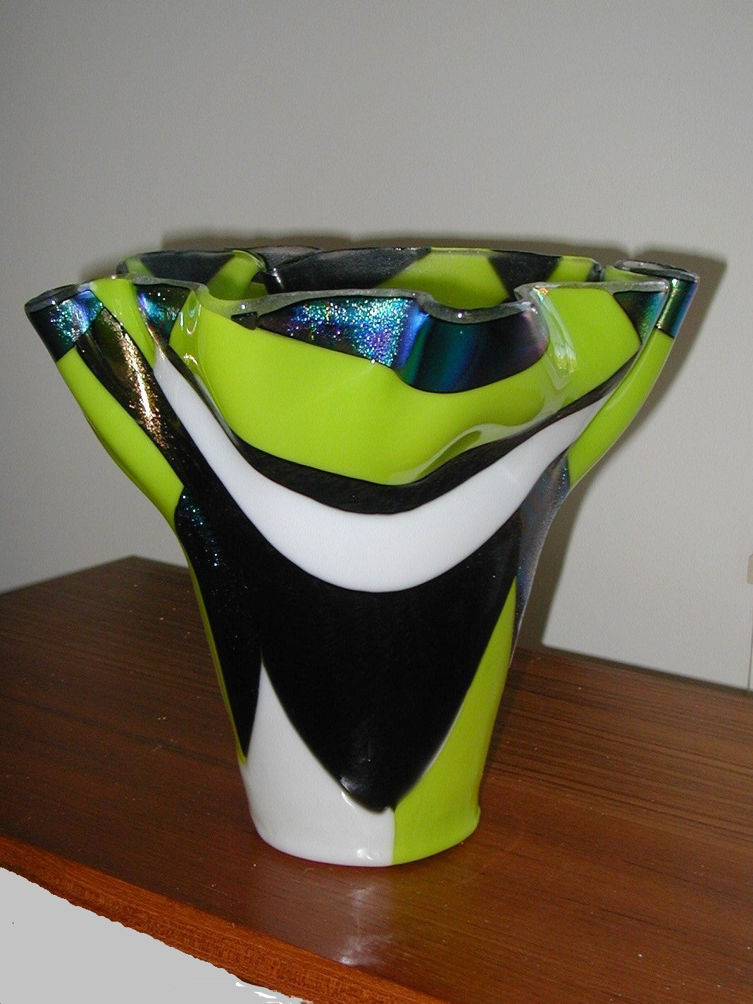 Green Swirl Vase