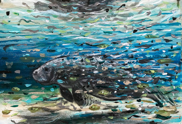 Manatee Exploding Exploring Manatee by Maslow – Gallery 14 Vero Beach