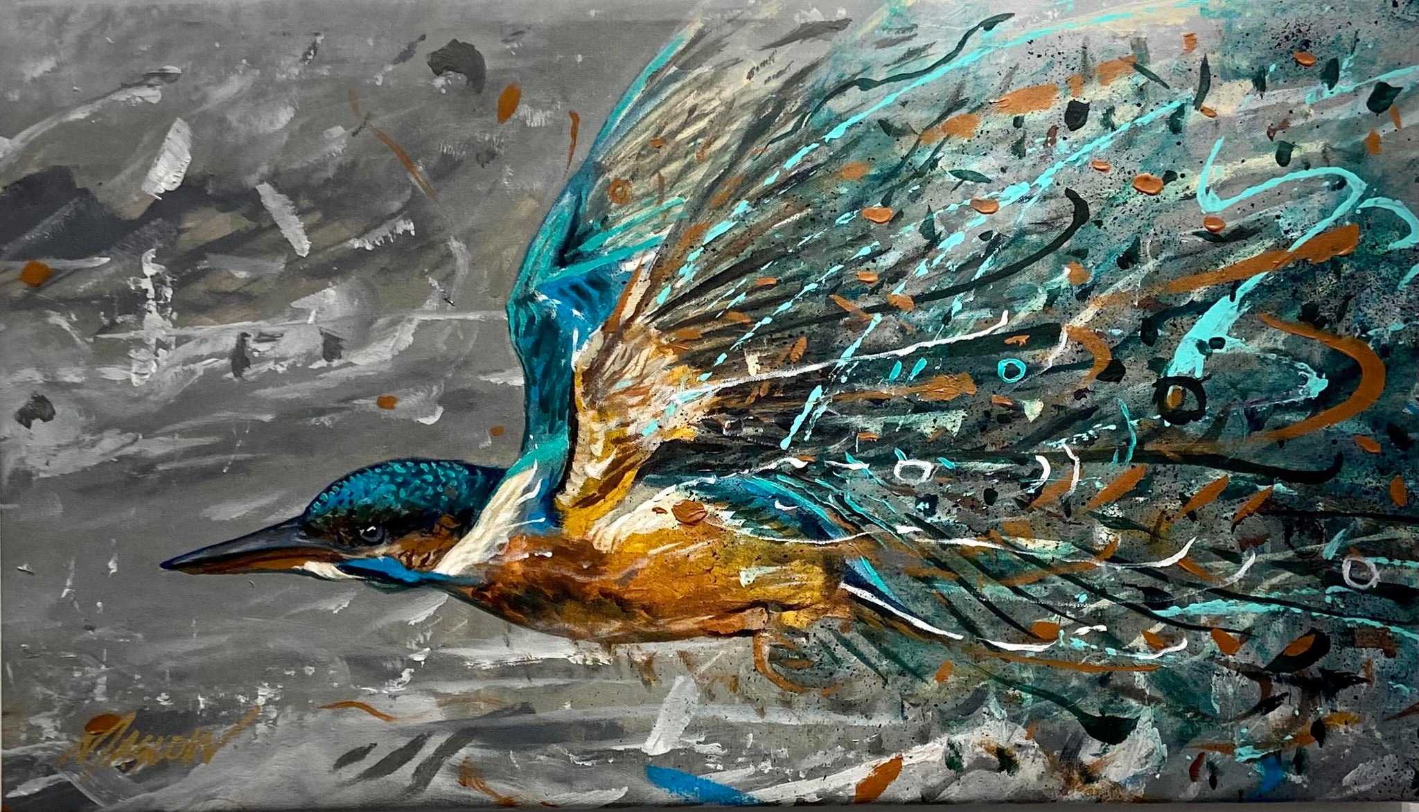 Exploding Kingfisher by Maslow